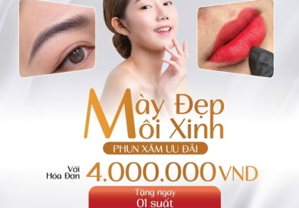 Phun Xăm Ưu Đãi – Mày Đẹp, Môi Xinh Tại Vian Beauty