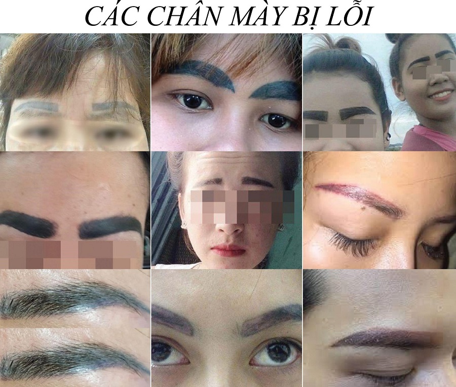 Các Mẫu Chân Mày Bị Lỗi