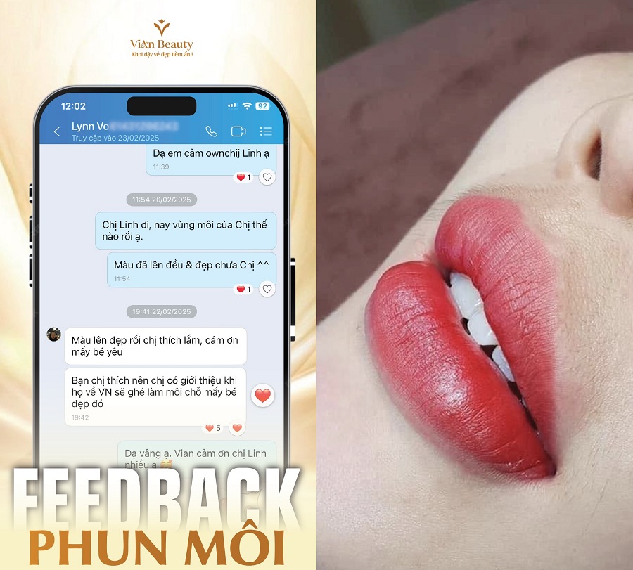 Đánh Giá Phun Môi Pha Lê Tại Vian