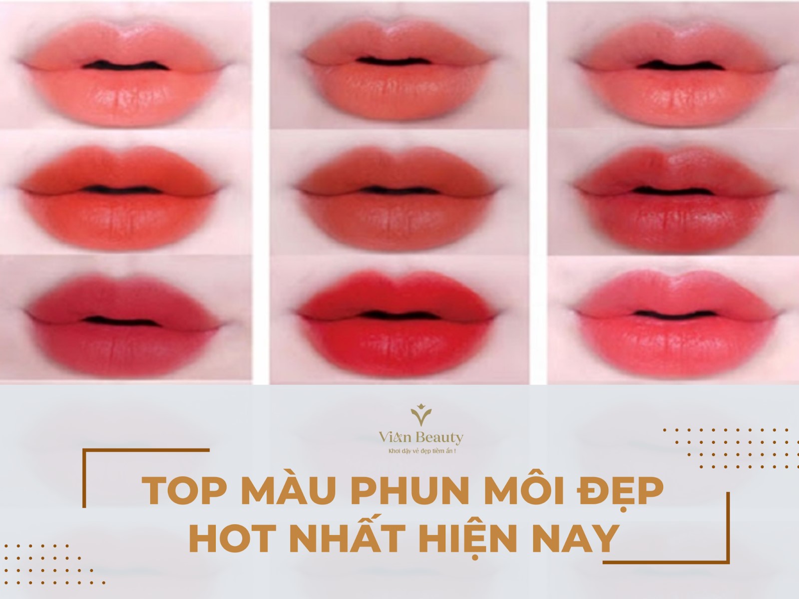 Top 10 Màu Phun Môi Đẹp Hot Hiện Nay