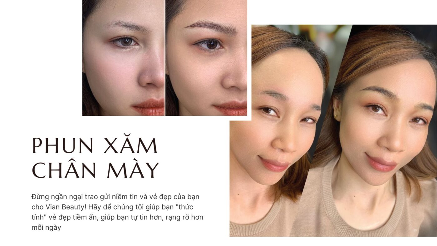 Hình Trước Và Sau Phun Xăm Chân Mày