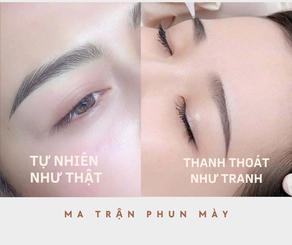 So Sánh Phun Mày Điêu Khắc Sợi Và Phun Mày Ombre Shading