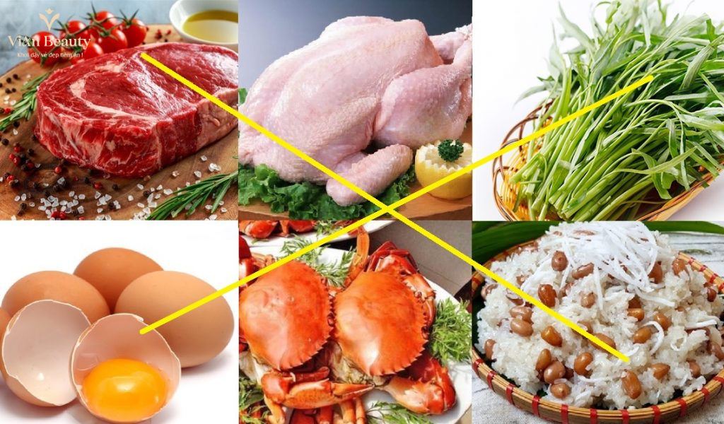 Những Thực Phẩm Cần Kiêng Sau Khi Phun Xăm Nhũ Hoa